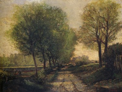 Strada vicino a una piccola città da Alfred Sisley